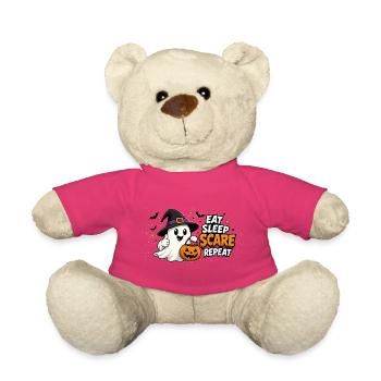 Halloween eat, sleep, scare, repeat - Teddy Bear - pink - Front
