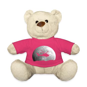 Hubschrauber Mond Geschenkidee - Teddy - Pink - Vorne