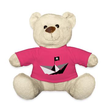 Papier Piratenschiff - Teddy - Pink - Vorne