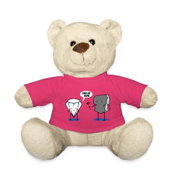 Eisblock und Stein zerbricht Herz - Teddy - Pink - Vorne