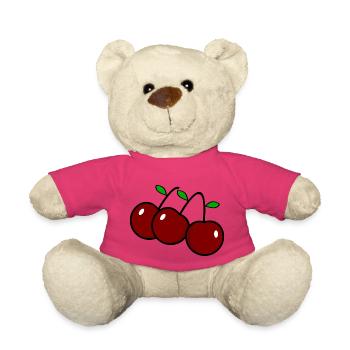 cherries - Teddy Bear - pink - Front