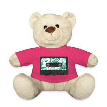 Graphisme vintage sur cassette Tropical Urban Jungle - Nounours - rose - Devant