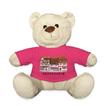 Heppenheim Altstadt., Amtsgasse Fachwerk, Odenwald - Nounours - rose - Devant