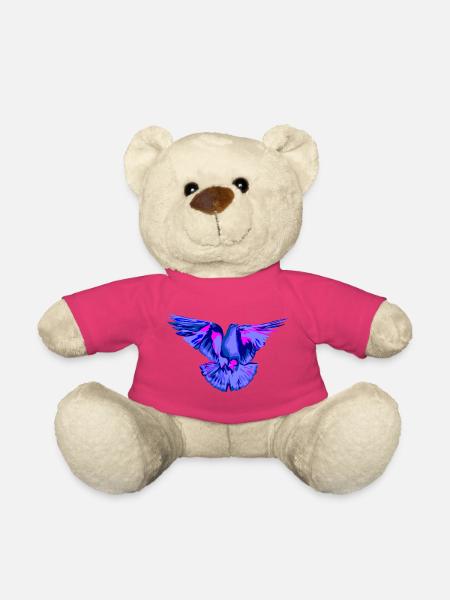 Taube blau - Teddy - Pink