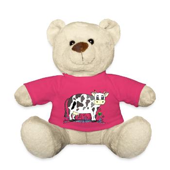 Cow - Teddy Bear - pink - Front