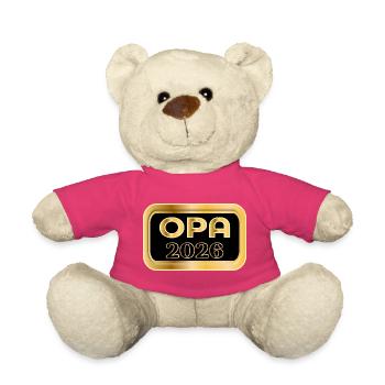 OPA 2026 BABY ANKÜNDIGUNG - Teddy - Pink - Vorne