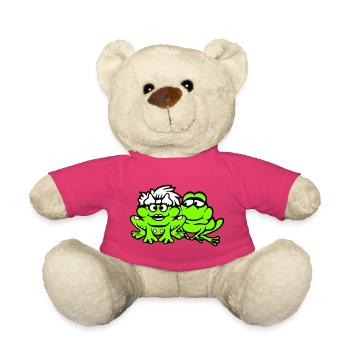 2 grenouilles couple femme homme crapaud drôle amoureux - Nounours - rose - Devant