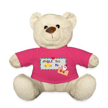 Jingle jusqu’à ce que vous laissiez tomber Design de Noël drôle - Nounours - rose - Devant