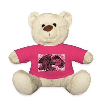 Süßer Steinadler | Niedliches Adler Motiv Geschenk - Teddy - Pink - Vorne