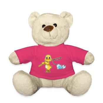 Pêche au poisson canard pêcheur - Nounours - rose - Devant