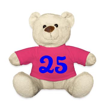 25. 25 YEARS. 25th ANNIVERSARY. 25 YEARS ANNIVERSARY. - Teddy Bear - pink - Front