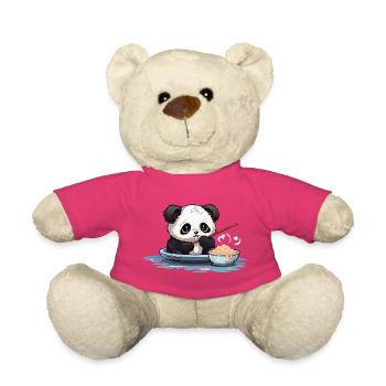 Kawaii Panda im Nudeln Bowl - Teddy - Pink - Vorne