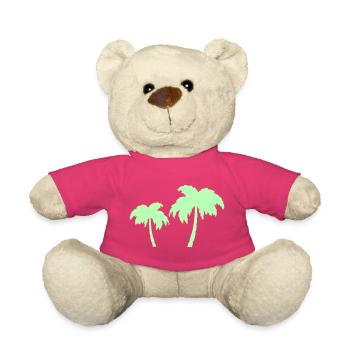 Tropische Palmen Silhouetten Duo - Teddy - Pink - Vorne