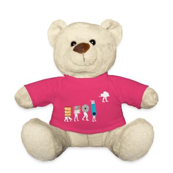 Cloud Computing Funny Programmer Data AI Software - Teddy Bear - pink - Front