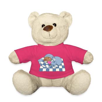 Kawaii Sleepybara - Cozy Baby Capy with Heart - Teddy Bear - pink - Front