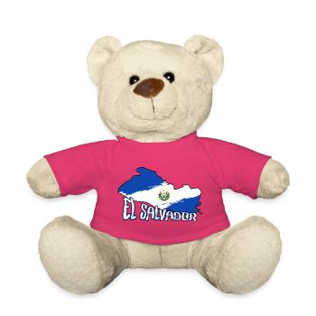 El Salvador Flag Salvadoran Flag Pride - Teddy Bear - pink - Front