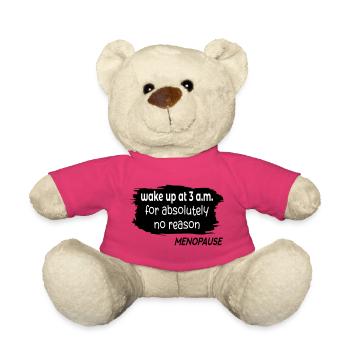 Sleepless Women Menopause - Teddy Bear - pink - Front