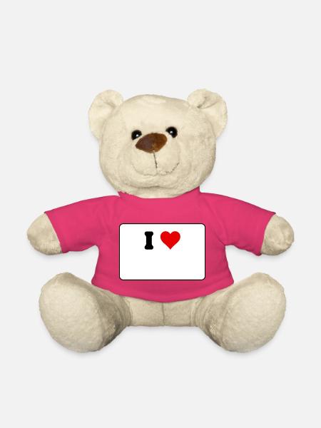 Ich liebe: Ich mag es, personalisiert zu sein - Teddy - Pink