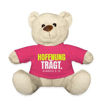 Hoffnung trägt – Hebräer 6,19 - Teddy - Pink - Vorne