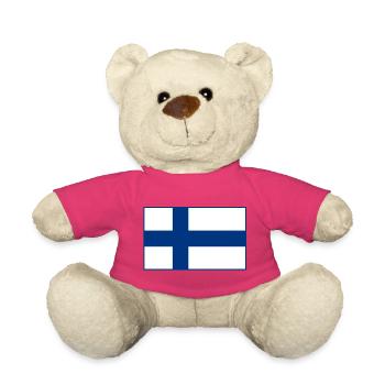Finnland Flagge - Teddy - Pink - Vorne