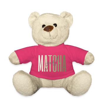 Matcha Girl – Cadeau pour les amateurs de thé - Nounours - rose - Devant