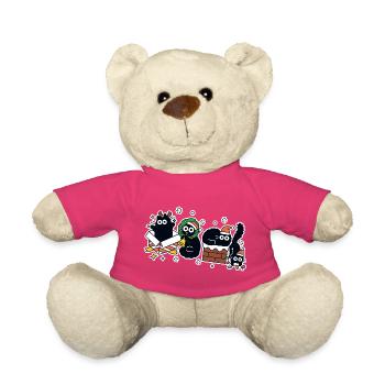 Funny Cats Reindeer Crew Xmas Parade, Kittens  - Teddy Bear - pink - Front