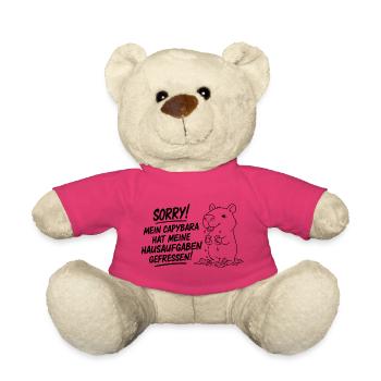 Sorry! Capybara ate my homework - Teddy Bear - pink - Front