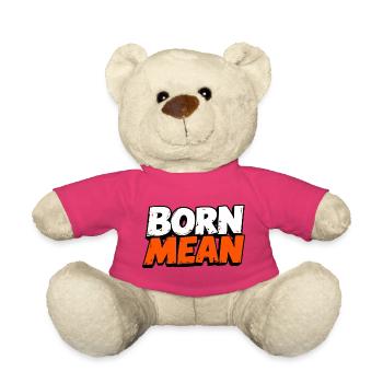 Born Mean – Conception de texte vieilli - Nounours - rose - Devant