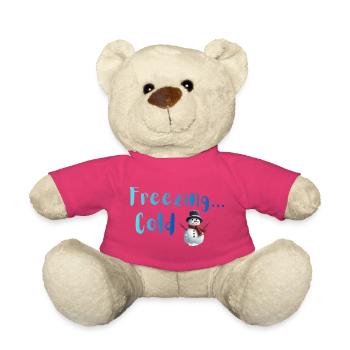 Gefrorener Winter-Schneemann - Teddy - Pink - Vorne