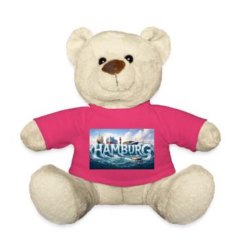 Hamburg Wellen am Hafen - Teddy - Pink - Vorne