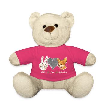 Chihuahua Chihuahueño Paix Amour - Nounours - rose - Devant