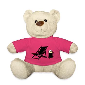 Liegestuhl Bierkrug Silhouette - Teddy - Pink - Vorne