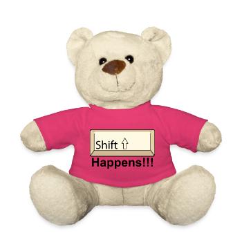 Shift Key Minimal Keyboard Design - Teddy - Pink - Vorne
