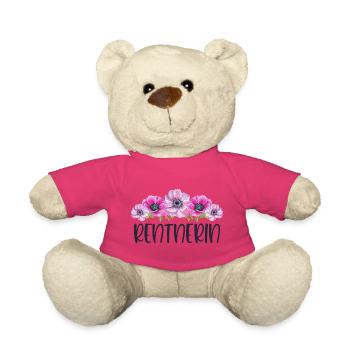 Rentnerin Rente Ruhestand Rentner Blumen - Teddy - Pink - Vorne
