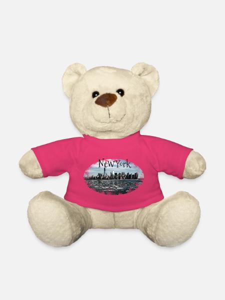 New York City Skyline - Teddy - Pink