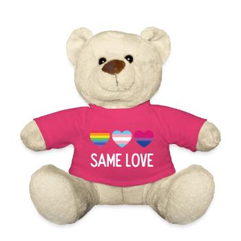 Mois de la fierté LGBTQ - Même amour - Nounours - rose - Devant