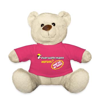 Pompier volontaire, pompier parce que je (25 - Nounours - rose - Devant