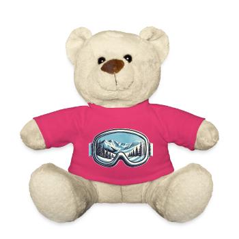 Winter Sports Ski Snowboard Ski Goggles Holidays - Teddy Bear - pink - Front
