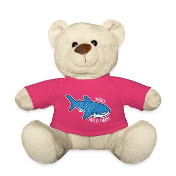 Drôle de requin-baleine avec jeu de mots - Nounours - rose - Devant