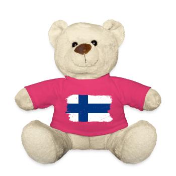 Finnische Nordic-Cross-Flagge - Teddy - Pink - Vorne