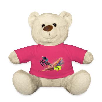 MTB Cyclist on a Color Adventure - Teddy Bear - pink - Front
