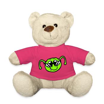 Raupe Sonnenbrille Cool Lächeln Frech Spaß Comic - Teddy - Pink - Vorne