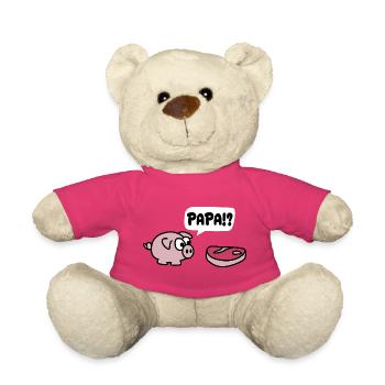 Papa Ruf Schwein witzig - Teddy - Pink - Vorne