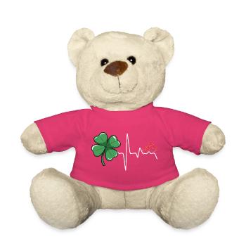 Rythme cardiaque du trèfle - Nounours - rose - Devant