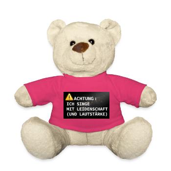 Achtung: Ich singe mit Leidenschaft - Teddy - Pink - Vorne