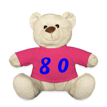 80. 80 YEARS. 80th ANNIVERSARY. 80 YEARS ANNIVERSARY. - Teddy Bear - pink - Front