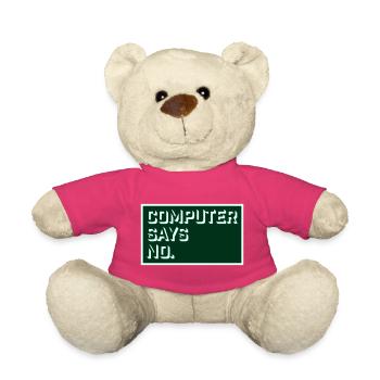 Computer Says No Lustig Programmierer Nerd Technik - Teddy - Pink - Vorne