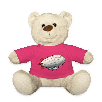 Zeppelin de dessins animés de dirigeables - Nounours - rose - Devant