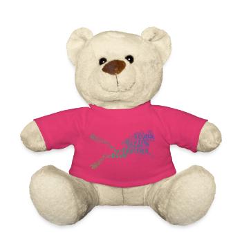 Geschenkidee für eine Tauch-Fanin mit Apnoetauchen - Teddy - Pink - Vorne