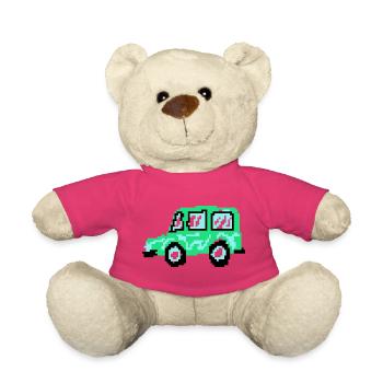 Pixel Car - Nounours - rose - Devant